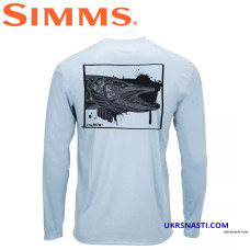 Реглан Simms Solar-Tech Tee Musky Face Steel Blue размер M